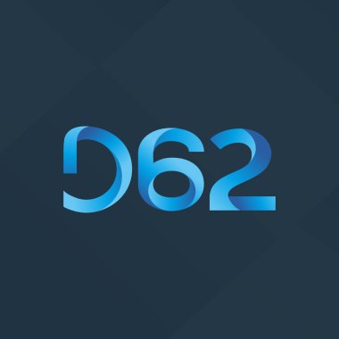 D62 mektup ve sayı logo simge