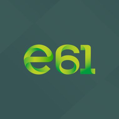 E61 mektup ve sayı logo simge