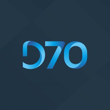 D70 mektup ve sayı logo simge