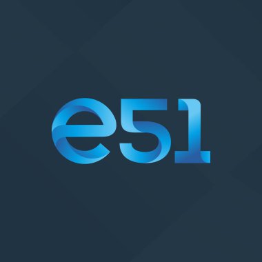 E51 mektup ve sayı logo simge