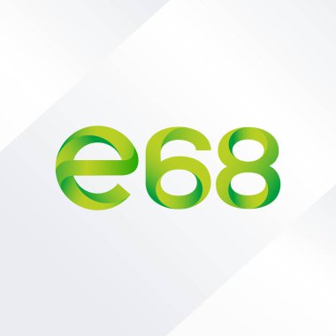 E68 mektup ve sayı logo simge