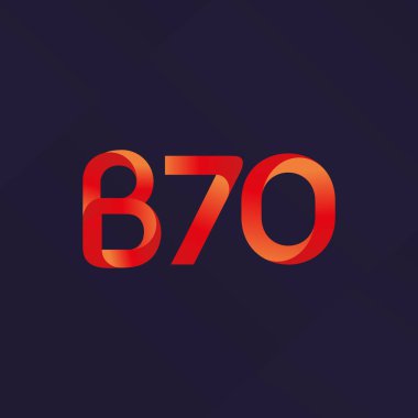 B70 mektup ve sayı logo simge