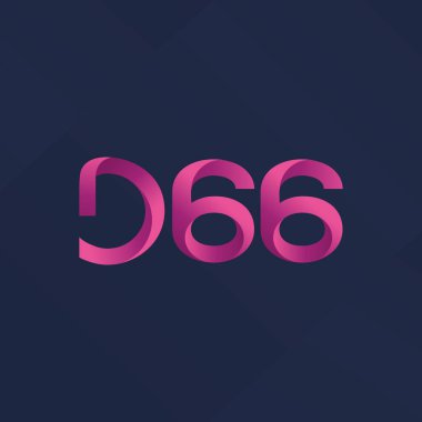 D66 mektup ve sayı logo simge