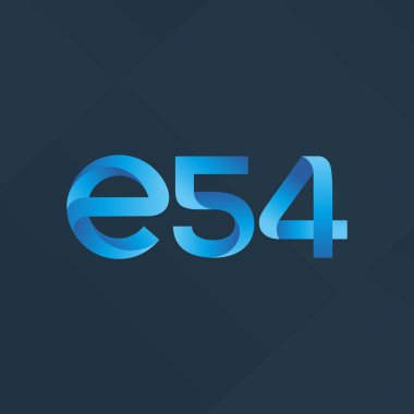 E54 mektup ve sayı logo simge
