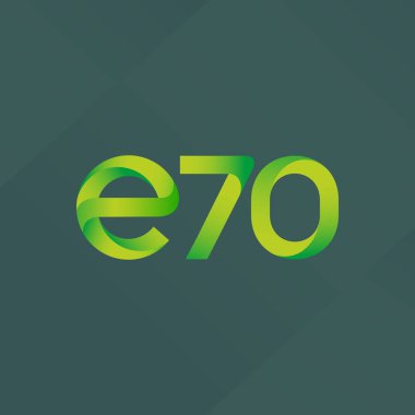 E70 mektup ve sayı logo simge