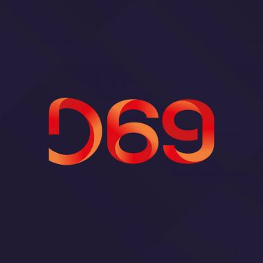 D69 mektup ve sayı logo simge