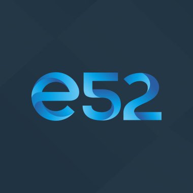 E52 mektup ve sayı logo simge