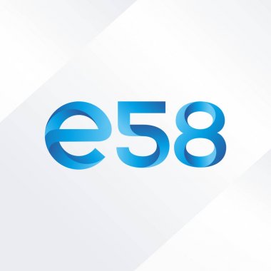 E58 mektup ve sayı logo simge