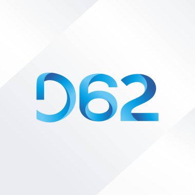 D62 mektup ve sayı logo simge