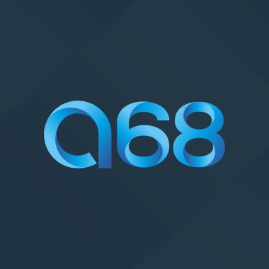 A68 mektup ve sayı logo simge