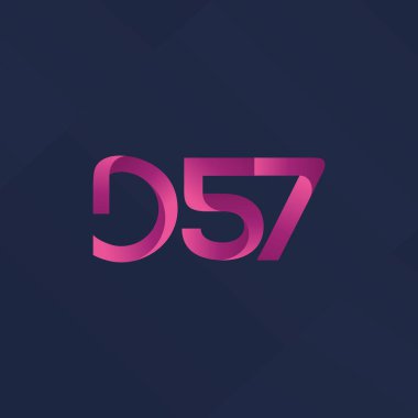 D57 mektup ve sayı logo simge