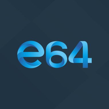 E64 mektup ve sayı logo simge