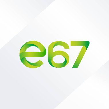 E67 mektup ve sayı logo simge