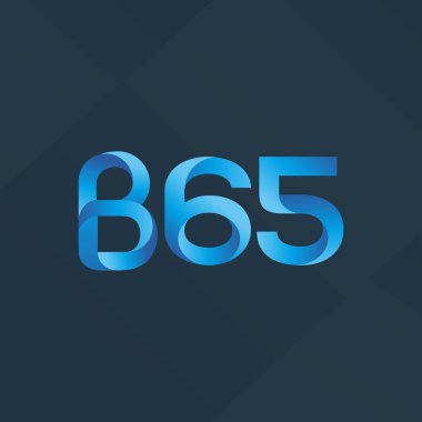 B65 mektup ve sayı logo simge