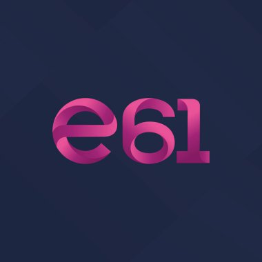 E61 mektup ve sayı logo simge