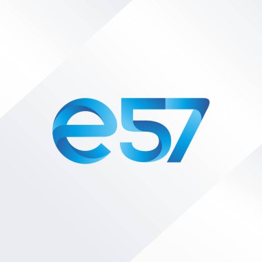E57 mektup ve sayı logo simge