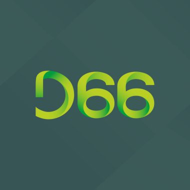 D66 mektup ve sayı logo simge