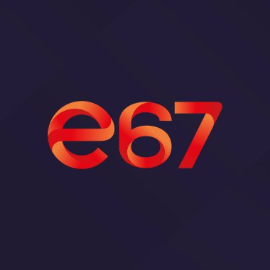 E67 mektup ve sayı logo simge