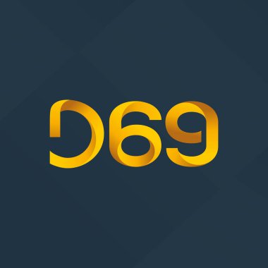 D69 mektup ve sayı logo simge