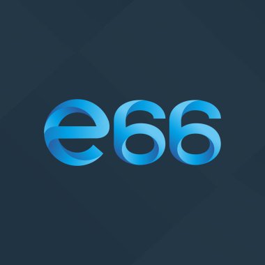 E66 mektup ve sayı logo simge
