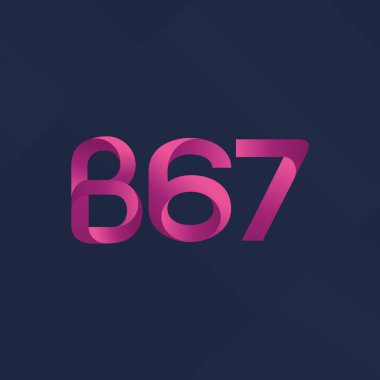 B67 mektup ve sayı logo simge