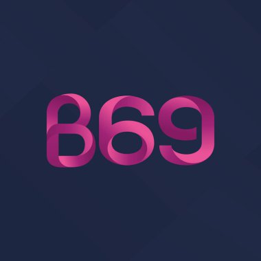 B69 mektup ve sayı logo simge