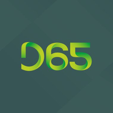 D65 mektup ve sayı logo simge