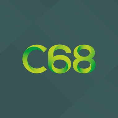 C68 mektup ve sayı logo simge
