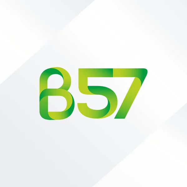 B57 letter en nummer logo pictogram — Stockvector