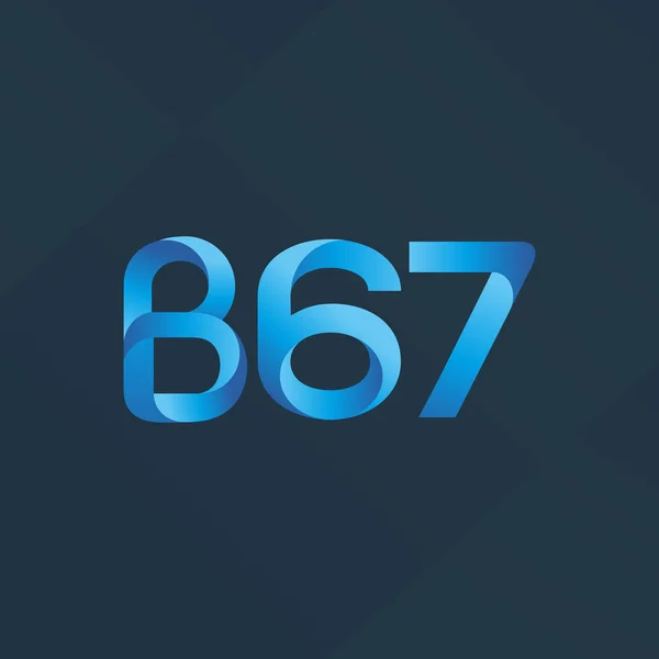 B67 letra y número icono del logotipo — Archivo Imágenes Vectoriales