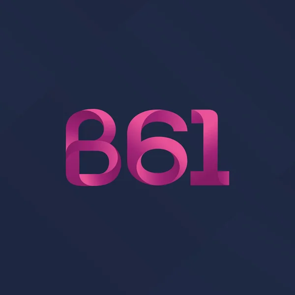 B61 字母和数字标志图标 — 图库矢量图片