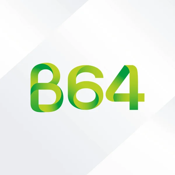 Ícone de logotipo de letra e número B64 —  Vetores de Stock