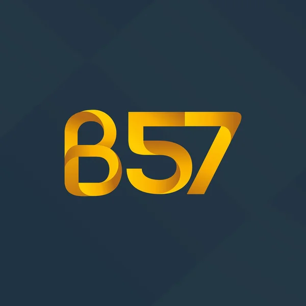 Ícone de logotipo de letra e número B57 — Vetor de Stock