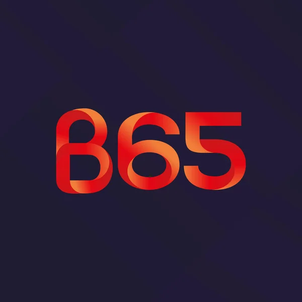 Ícone de logotipo de letra e número B65 —  Vetores de Stock