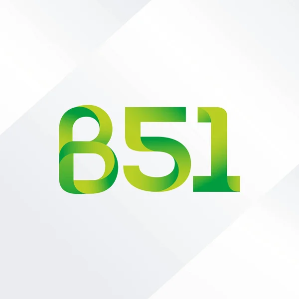 B51 litery i liczby ikona logo — Wektor stockowy