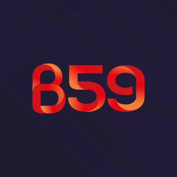 Ícone de logotipo de letra e número B59 —  Vetores de Stock