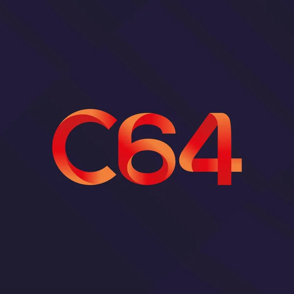 Joint letter logo C64 — Stock Vector