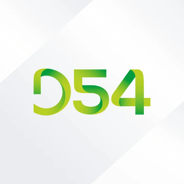 Gezamenlijke brief logo D54 — Stockvector