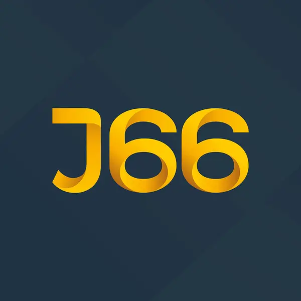 Lettera congiunta logo J66 — Vettoriale Stock