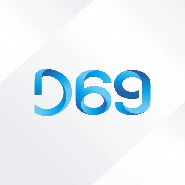 Значок буквы и логотипа D69 — стоковый вектор