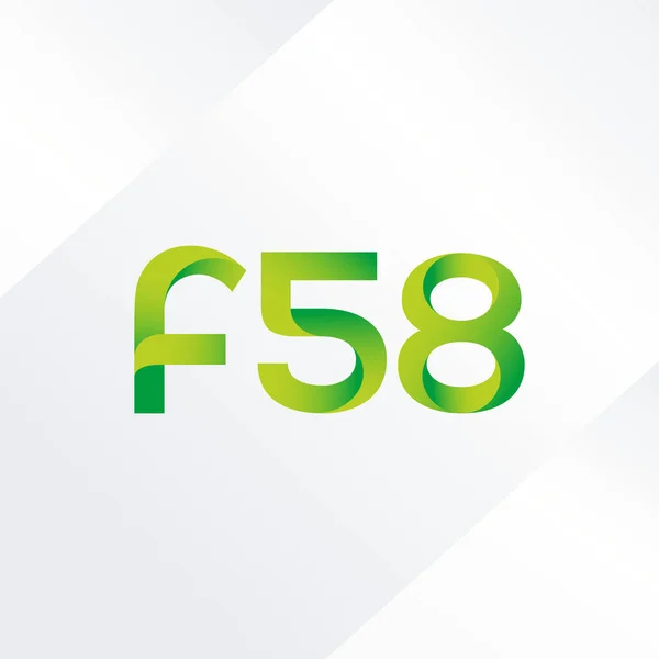 F58 letter and number logo icon — Stock Vector