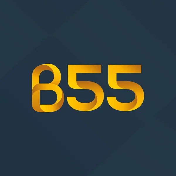 B55 letter en nummer logo pictogram — Stockvector