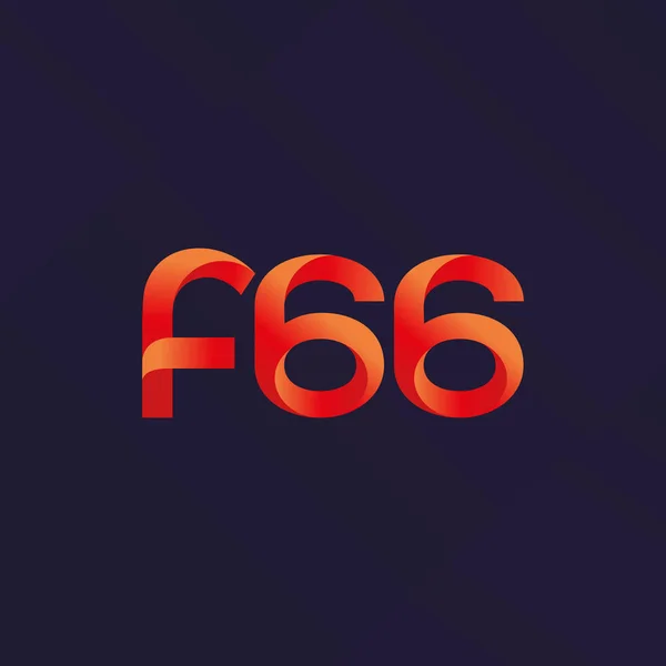 Logo lettera congiunta f66 — Vettoriale Stock