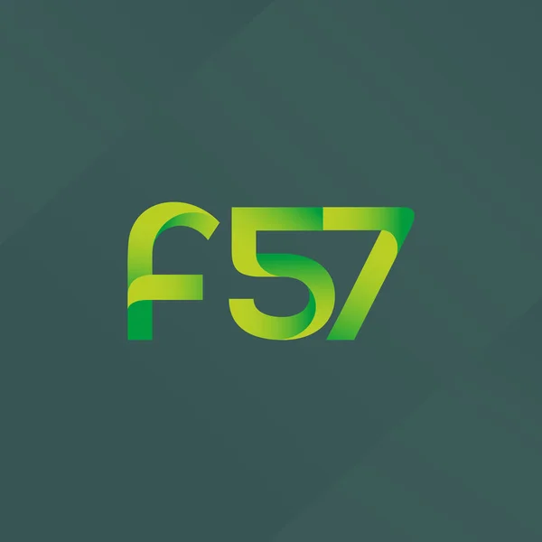 F57 letter and number logo icon — Stock Vector