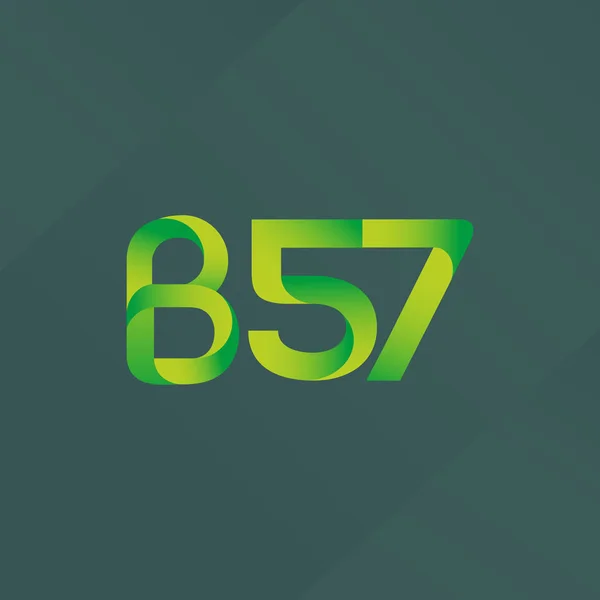 B57 文字と番号のロゴのアイコン — ストックベクタ