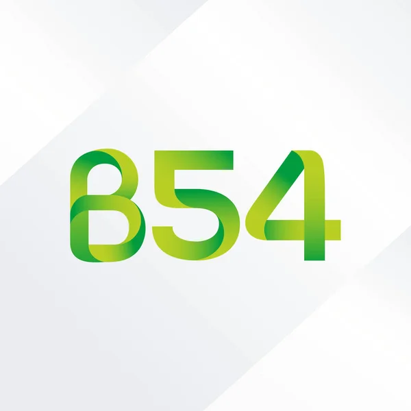 Ícone de logotipo de letra e número B54 —  Vetores de Stock