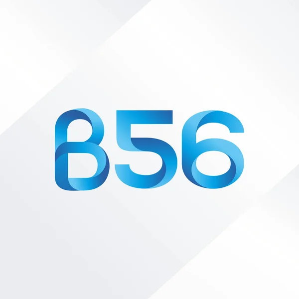 Ícone de logotipo de letra e número B56 —  Vetores de Stock