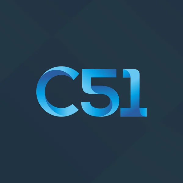 Közös levelet logó C51 — Stock Vector