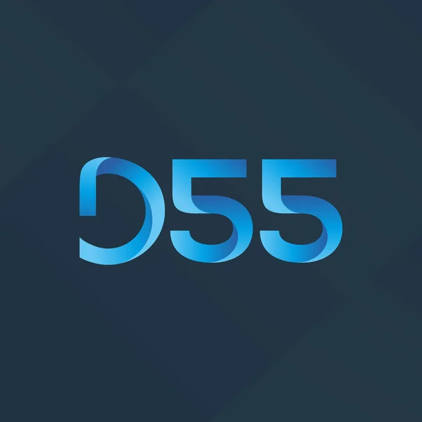Logotipo da carta comum D55 —  Vetores de Stock