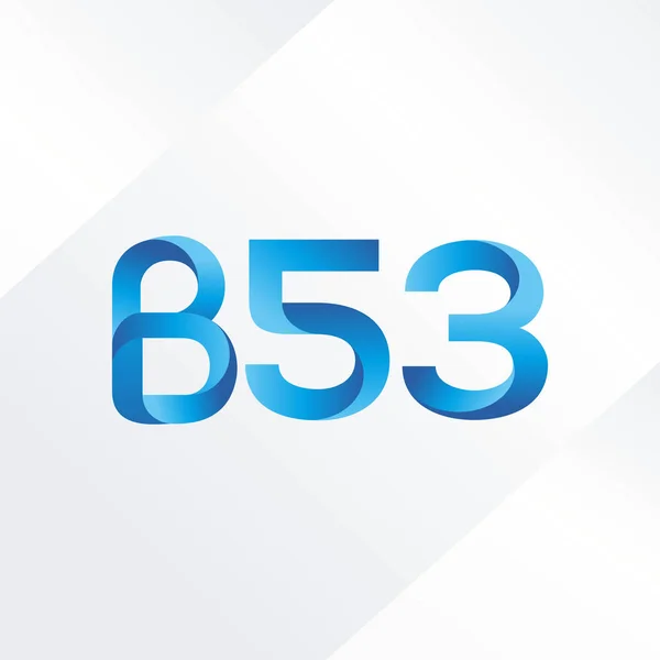 B53 icona della lettera e del logo numerico — Vettoriale Stock
